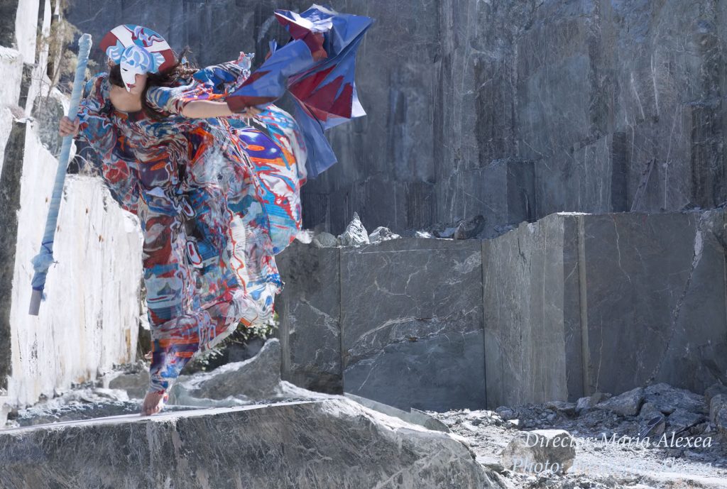 Staged film photograph “Phoenix” by Maria Alexea, conceived for “Faust, a Return from the Future”.
